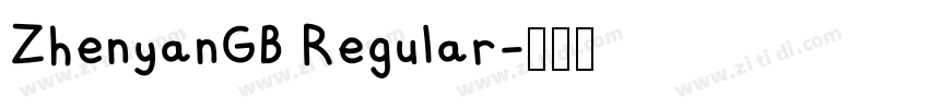 ZhenyanGB Regular字体转换